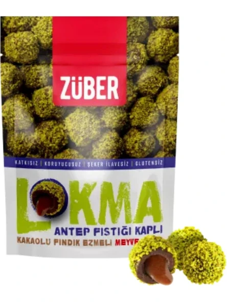Züber Lokma Antep Fıs. Kaplı Fındık Ezmeli Meyve Topu - 2