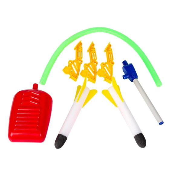 Air Rocket İkili Seti - Roket Oyuncak - 4 Roket Ve Havalı Roketatar - İkili Açık Hava Oyuncağı - Airrocket - 8