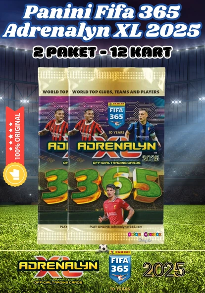 Panini FIFA 365 Adrenalyn XL 2025 Oyuncu Kartı - Futbolcu Kartları - Trading Oyuncu Kartı - 2 Paket - 1