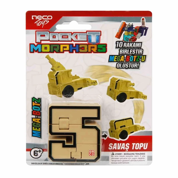 Pocket Morphers 5 Savaş Topu - Roboto Dönüşen Sayılar - 5 Numara Robot - Transformers - Robot Sayı - 3