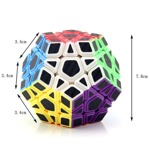 Orijinal MoYu Fiber Karbon Megaminx Küp - Moyu Speed Cube - Moyu Fiber Karbon Megaminx Zeka Küpü - Zeka Küpü - Rubik Küp - 2