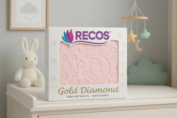 Recos Embos Gold Kutulu Diamond Bebek Battaniye 0-1 Yaş - 5