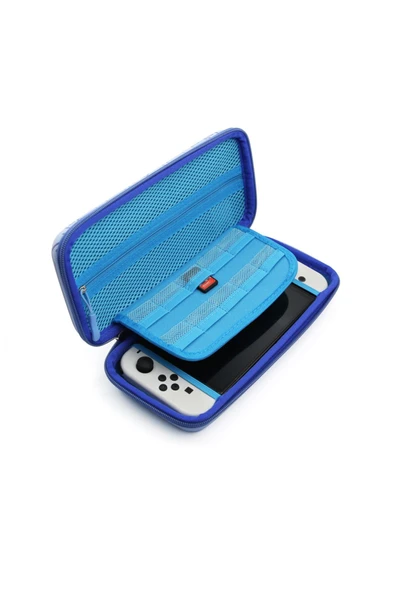 Nintendo Switch ve Oled Uyumlu Desenli Fermuarlı Koruma ve Taşıma Çantası - Resim 3