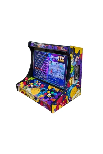 Pandor SAGA Plus DX2 22 inç LCD Bartop 26800 Oyunlu 720P HD 3D Arcade Video oyun konsolu - Resim 2