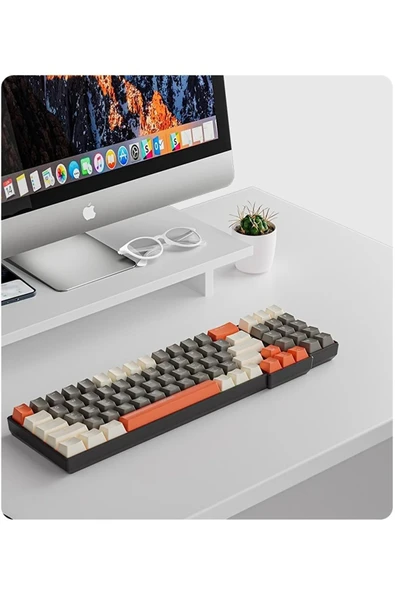 Leaven K780 Çıkarılabilir Kablolu RGB Hot Swap AntiGhosting Mekanik Oyuncu Klavye - Resim 4