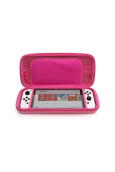 Nintendo Switch/Switch OLED Oyun Konsolu Koruyucu Taşıma ve Seyahat Çantası - Resim 4
