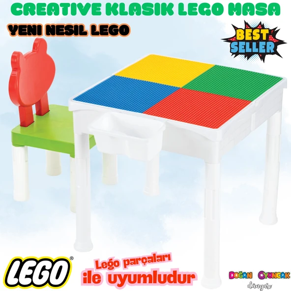 Mega Classic Creative Blok Masa Seti - Klasik Lego Masası - Slide Blocks - Creative Lego Oyuncakları - Lego Klasik Masa - 1