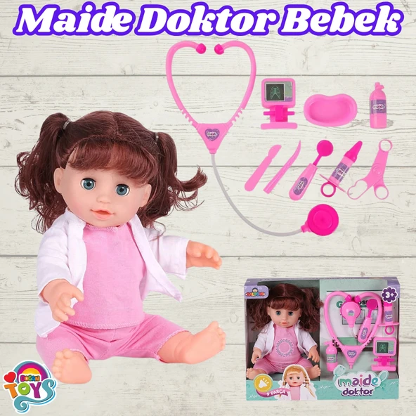 Maide Doktor Bebek - Türkçe Konuşan Maide Et Bebek - Konuşan Bebek - Maide Bebek - Hemşire Et Bebek - Kumral ürün görseli