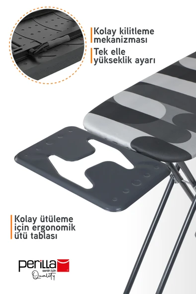 Perilla Hely Ütü Masası İronika Extra Kalın Borulu Kurutmalık Set - 4