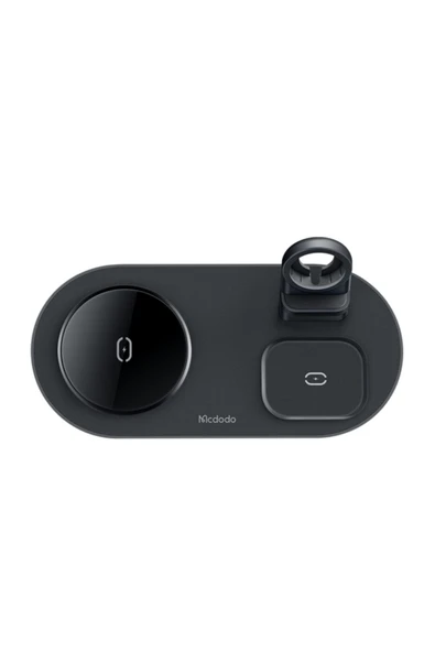 Ch-7061 Manyetik 3'ü 1 Arada Şarj Ünitesi Çok Işlevli Kablosuz Şarj Cihazı-siyah - Resim 4