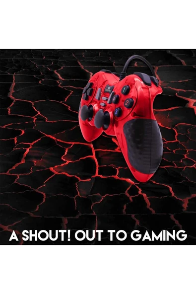 Pc Uyumlu Usb Dual Shock Titreşimli Joystick Oyun Kolu-cfl-2586 - 5