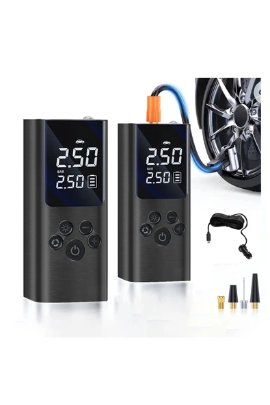 A6 Taşınabilir Powerbankli Kendinden Şarjlı Hava Pompası - Resim 2