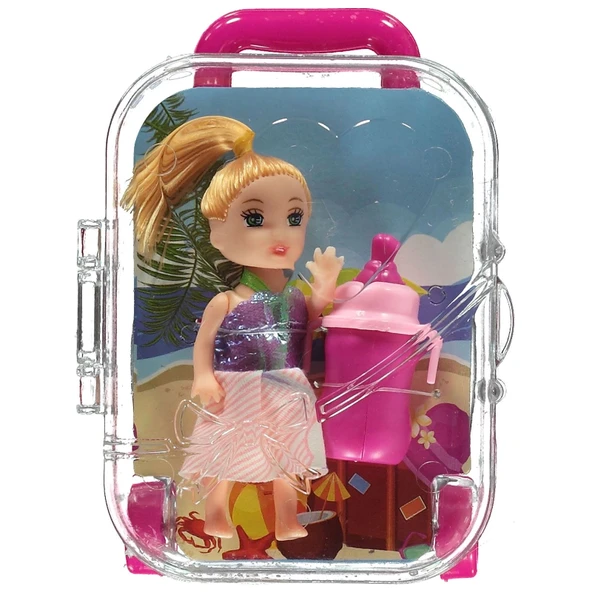 Anlily Küçük Bavullu Bebek - Barbie Chelsea Oyuncak Bebek - Barbie Bebek - Bebek Oyun Evleri İçin Bebek - 3