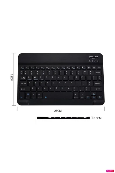 Bluetooth Slim Klavye +Mouse Android İOS,Windows,TV ve Tablet Telefon Uumlu Şarjlı Klavye Mouse Set - Resim 2