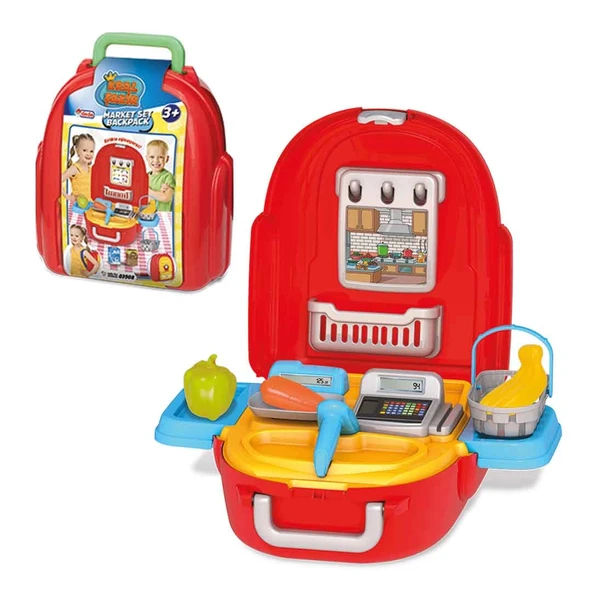 Kral Şakir Market Seti Sırt Çantası - Kasiyer Oyuncakları - Market Setleri - Evcilik Oyuncakları ürün görseli