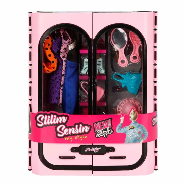Cindy Doll Aksesuarlı Gardırop Açık Pembe - Barbie Dolap - Barbie Giysi Dolabı - Barbie Gardırop - Gardrop - 5