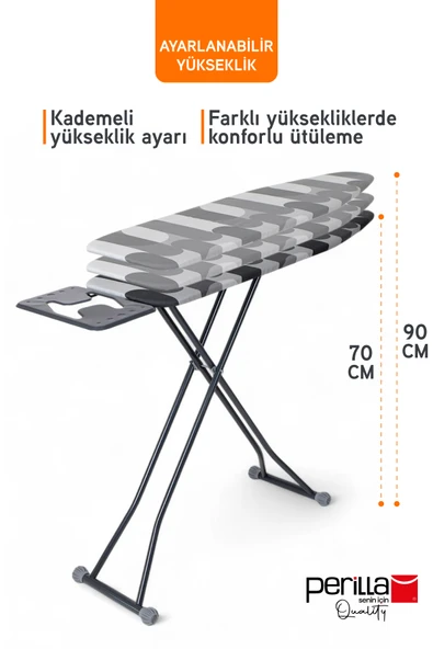 Perilla Hely Ütü Masası İronika Extra Kalın Borulu Kurutmalık Set - 2