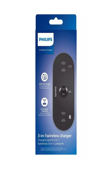 Philips DLP9230NB QI Siyah 3in1 Kablosuz Hızlı Şarj Aleti Teşhir - 2