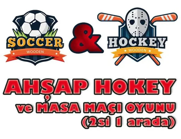 Ahşap Hokey ve Ahşap Langırt Seti - Ahşap Oyuncak - Futbol Oyuncakları - Top Oyuncak Langırt Setleri - Langırt Oyuncakla - Resim 4