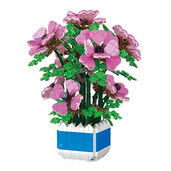 Mikro Blok Şakayık Çiçeği 1113 Parça - Lego Setleri - MEGA Lego - Çiçek Lego - MEGA Çiçek Lego - Mikro Bloklar - 6
