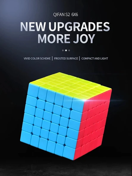 Orijinal Lüx QY 6x6 Speed Küp - QiYi 6x6 Küp - Akıl Küpü - Orjinal QY Speed Küp - Zeka Küpü - 7