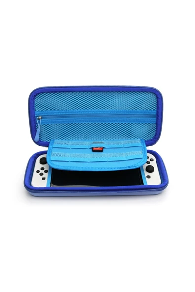 Nintendo Switch ve Oled Uyumlu Desenli Fermuarlı Koruma ve Taşıma Çantası - Resim 4