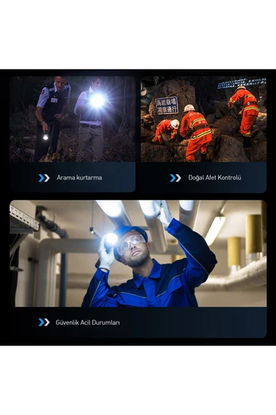 BX2143FL 24W LED 1100 Lümen, Zoom Özellikli, Şarjlı, Çok Modlu Uzun Menzilli, Kompakt El Feneri - Resim 7