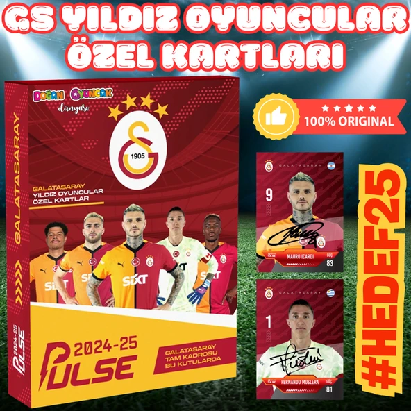 Mythos Cards Galatasaray Yıldız Oyuncular Özel Karları - GS Oyuncu Kartları - Futbolcu Kartları - Galatasaray #Hedef25 ürün görseli