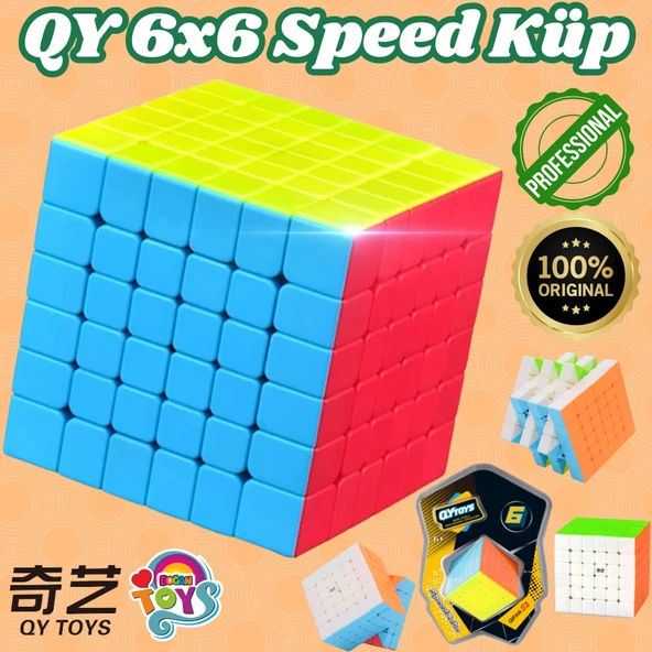Orijinal Lüx QY 6x6 Speed Küp - QiYi 6x6 Küp - Akıl Küpü - Orjinal QY Speed Küp - Zeka Küpü - 1