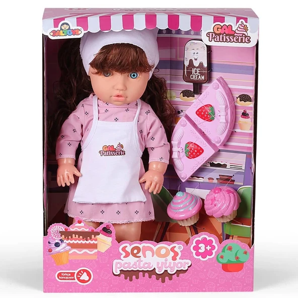 Senoş Pasta Yiyor - Türkçe Konuşan Senoş Et Bebek - Konuşan Bebek - Senoş Bebek - Pasta Et Bebek - Kumral - 4