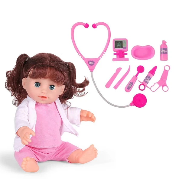 Maide Doktor Bebek - Türkçe Konuşan Maide Et Bebek - Konuşan Bebek - Maide Bebek - Hemşire Et Bebek - Kumral - Resim 2