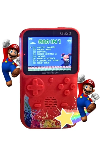 G620 500 Dahili Oyunlu TV Çıkışlı Mini El Konsolu - Resim 3