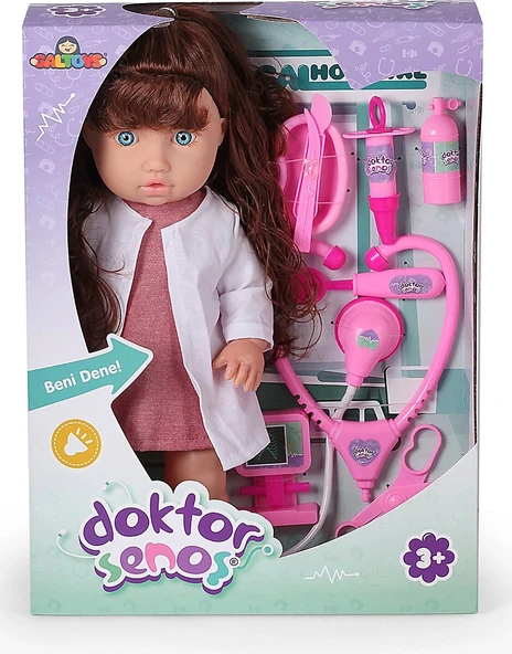 Senoş Doktor Bebek - Türkçe Konuşan Senoş Et Bebek - Konuşan Bebek - Senoş Bebek - Hemşire Et Bebek - Kumral - Resim 3