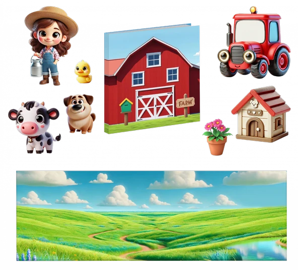 Magnetli Çiftlik Seti - Magnetli Farm Set - Magical Magnet - Çiftlik Oyunu - Hayvanlı Magnetler - Hayvanlar - 3