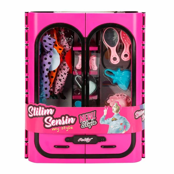 Cindy Doll Aksesuarlı Gardırop Pembe - Barbie Dolap - Barbie Giysi Dolabı - Barbie Gardırop - Gardrop - 4