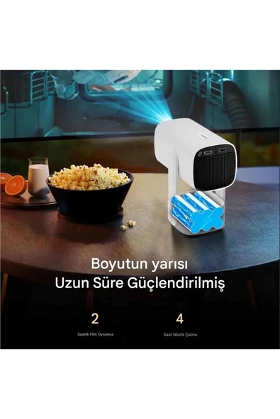 K2 4k Çözünürlüklü Powerbankli Taşınabilir 5g Otomatik Odaklama Sistemli Projeksiyon Cihazı - Resim 4
