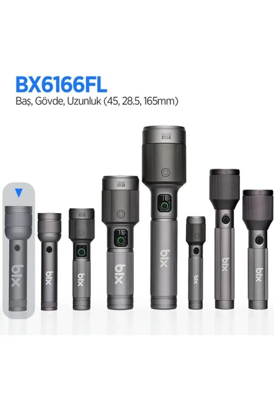 Bx6166fl 3w Led 368 Metre Uzun Menzilli Şarjlı El Feneri 1500 Lümen Çok Modlu Işıklı Kamp Feneri - Resim 3