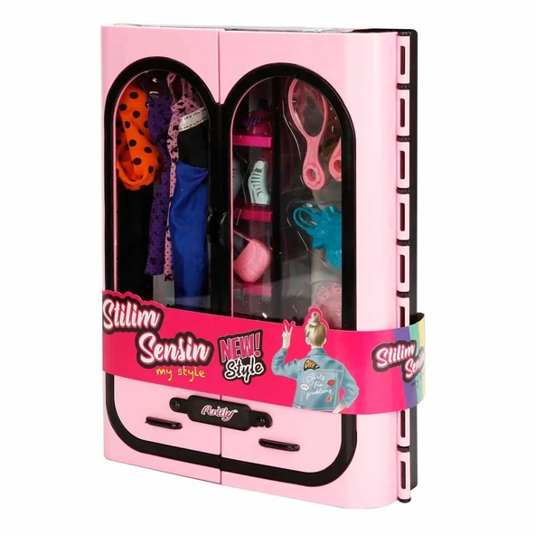 Cindy Doll Aksesuarlı Gardırop Açık Pembe - Barbie Dolap - Barbie Giysi Dolabı - Barbie Gardırop - Gardrop - 3