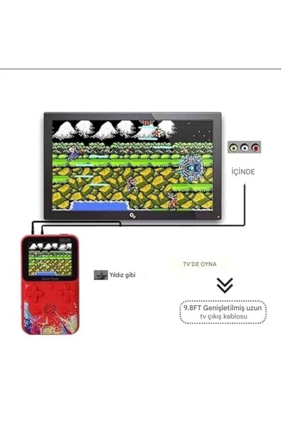 G620 500 Dahili Oyunlu TV Çıkışlı Mini El Konsolu - Resim 2