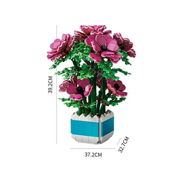 Mikro Blok Şakayık Çiçeği 1113 Parça - Lego Setleri - MEGA Lego - Çiçek Lego - MEGA Çiçek Lego - Mikro Bloklar - 2