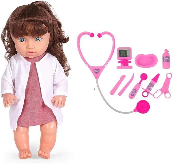 Senoş Doktor Bebek - Türkçe Konuşan Senoş Et Bebek - Konuşan Bebek - Senoş Bebek - Hemşire Et Bebek - Kumral - Resim 2