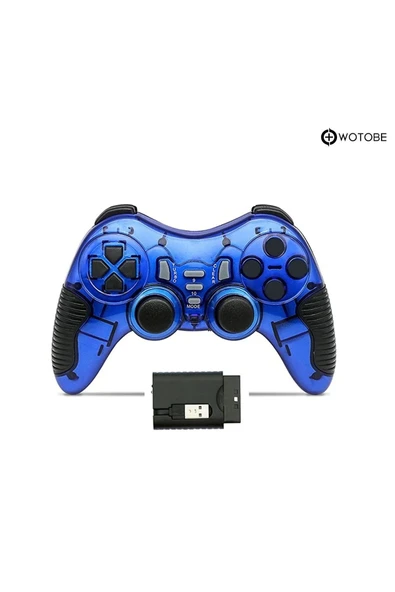 2.4g Ps1 Ps2 Ps3 Pc Android Tv Tv Box Android Telefon Uyumlu Titreşimli Kablosuz Joystick - Resim 2