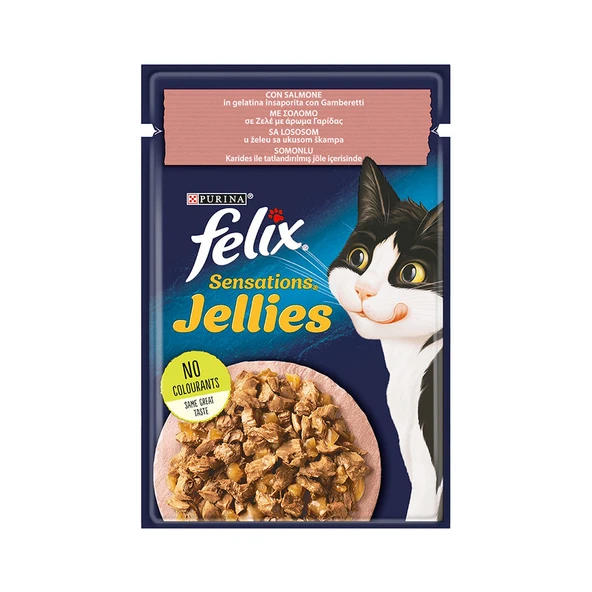 Felix Sensation Somon & Karidesli Kedi Yaş Mama 85 Gr - 1