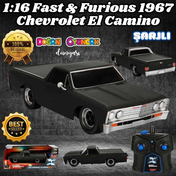 Fast & Furious 1967 Chevrolet El Camino 1:16 USB Şarjlı Uzaktan Kumandalı Araba - Kumandalı Araç - R/C Araba ürün görseli