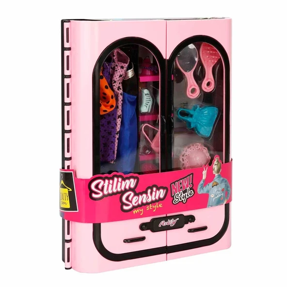 Cindy Doll Aksesuarlı Gardırop Açık Pembe - Barbie Dolap - Barbie Giysi Dolabı - Barbie Gardırop - Gardrop - 4