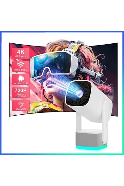 K2 4k Çözünürlüklü Powerbankli Taşınabilir 5g Otomatik Odaklama Sistemli Projeksiyon Cihazı - Resim 2