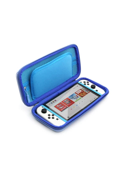 Nintendo Switch ve Oled Uyumlu Desenli Fermuarlı Koruma ve Taşıma Çantası - Resim 2