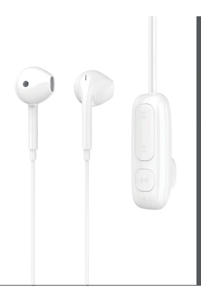 BXA4 Klipsli Bluetooth 5.3 TWS Mikrofonlu Kulak içi Yaka Kulaklık Beyaz - Resim 5