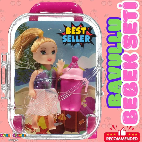 Anlily Küçük Bavullu Bebek - Barbie Chelsea Oyuncak Bebek - Barbie Bebek - Bebek Oyun Evleri İçin Bebek - 1