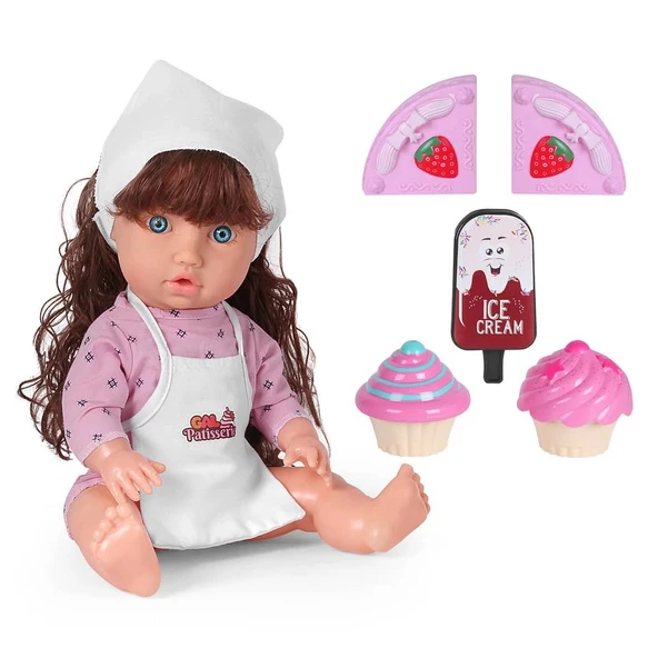 Senoş Pasta Yiyor - Türkçe Konuşan Senoş Et Bebek - Konuşan Bebek - Senoş Bebek - Pasta Et Bebek - Kumral - 2
